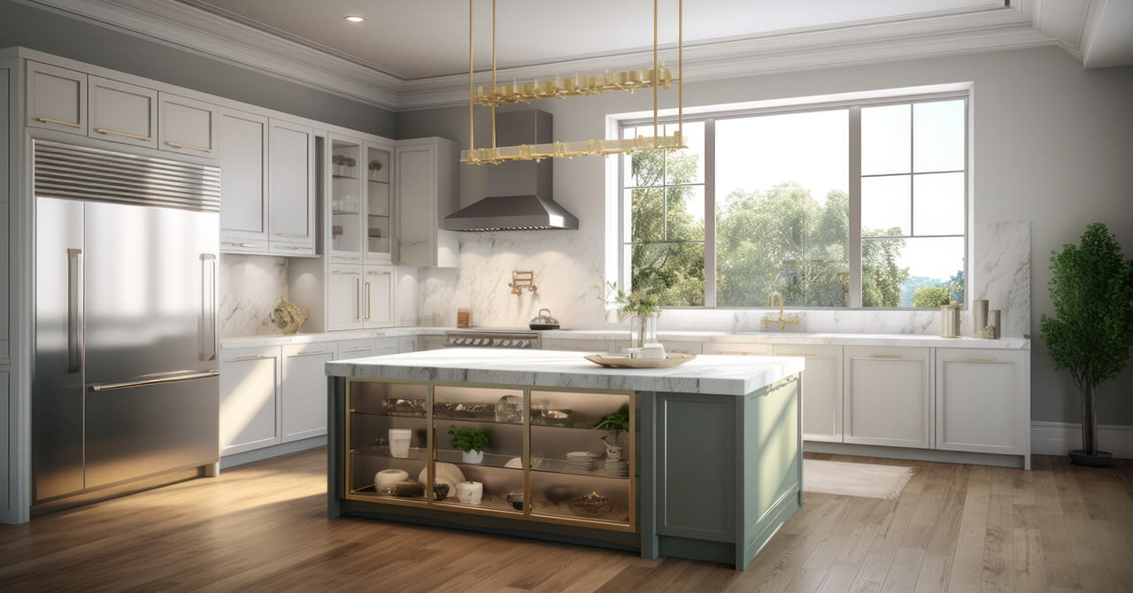 カウンターキッチン下のおしゃれな収納アイデア実例