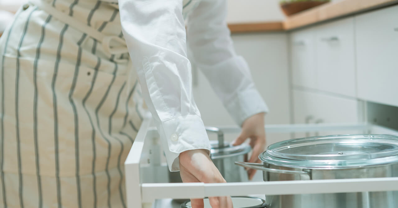 引き出し(スライド)タイプのシンク下収納アイデア